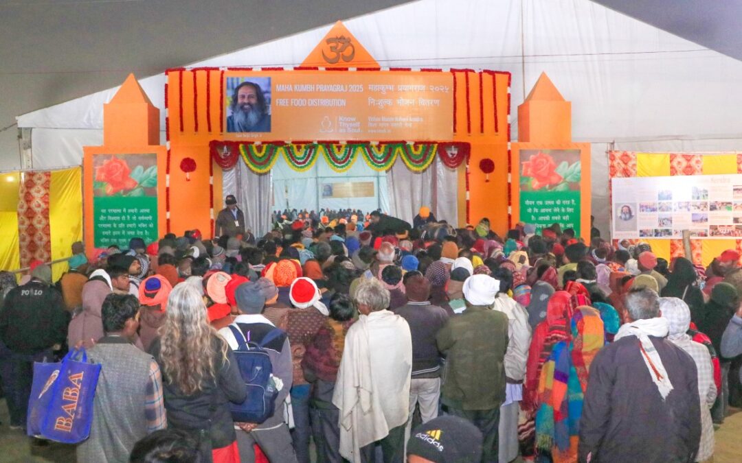 Serving devotees at Maha Kumbh Mela 2025